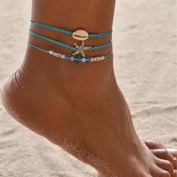 mam262 Jewelry - Starfish and Shell Anklet